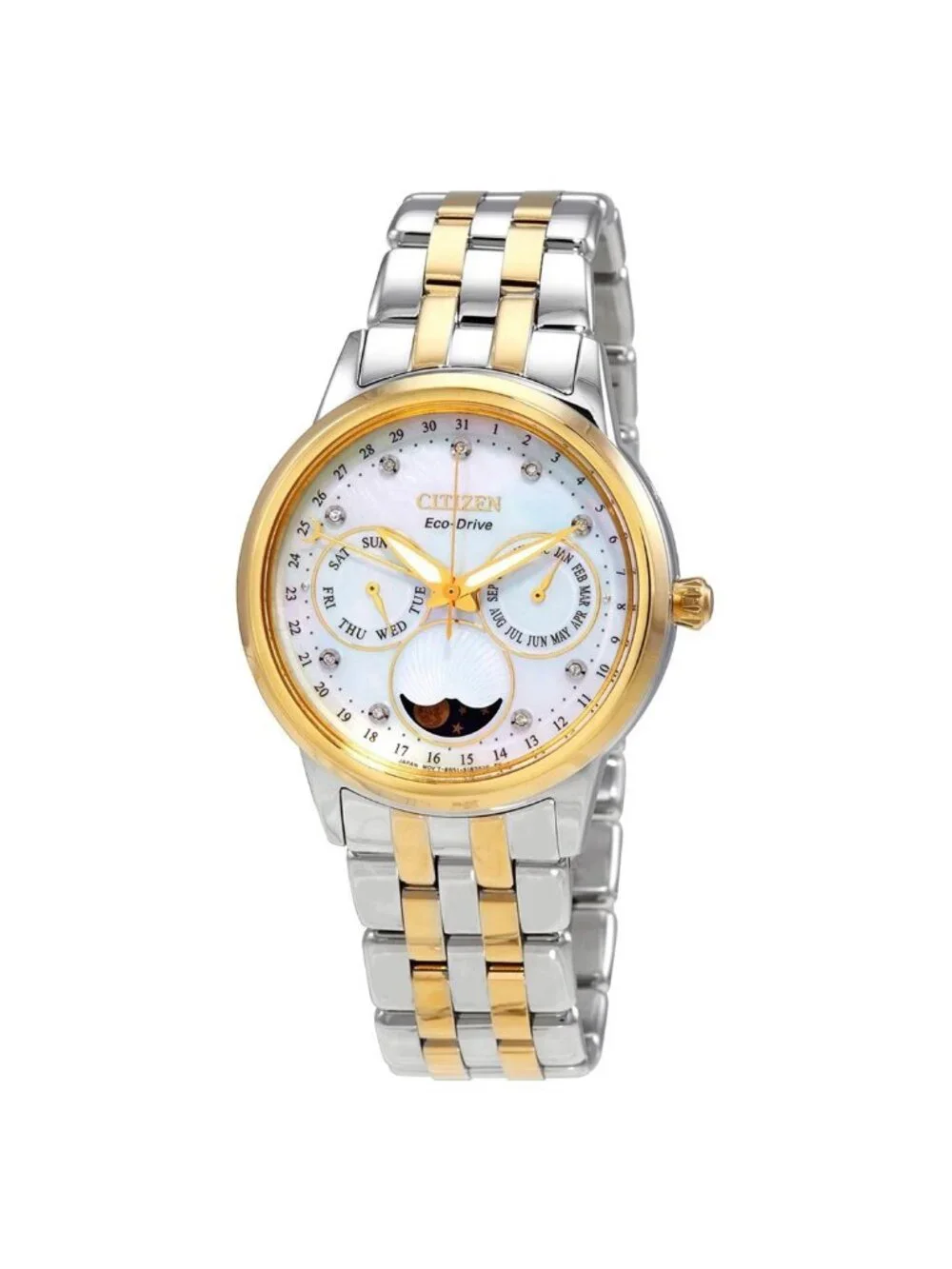 NWT Citizen Eco-Drive Calendrier Chronograph Diamond Ladies Watch